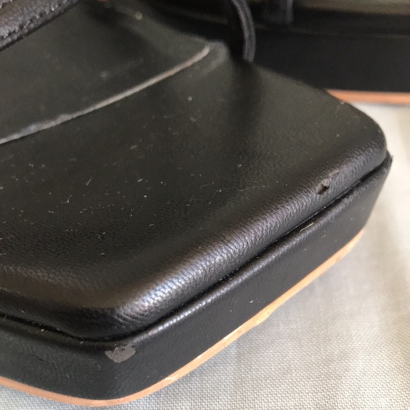 Dolce Vita black chunky heel square toe leg strap gladiator style shoes size 9.5 - Picture 4 of 11